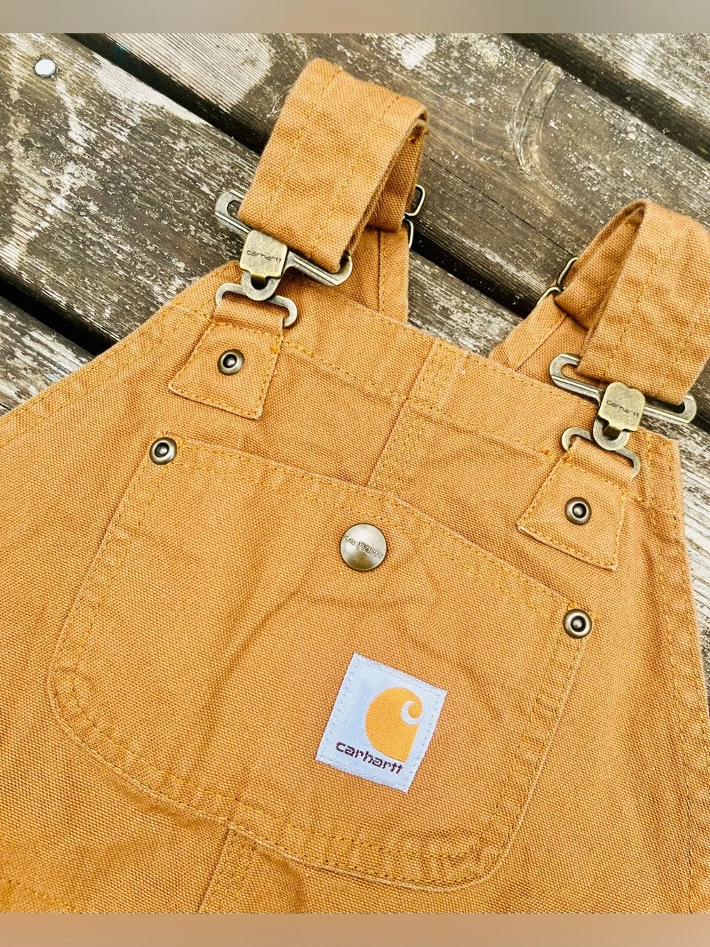 Carhartt Kid's Washed Duck Bib Overalls